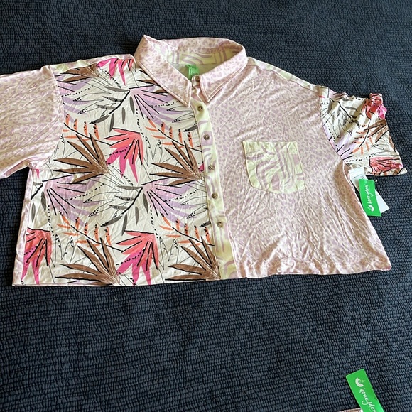 NWT Honeydew very soft button shirt and short pajama set size large - Picture 3 of 14